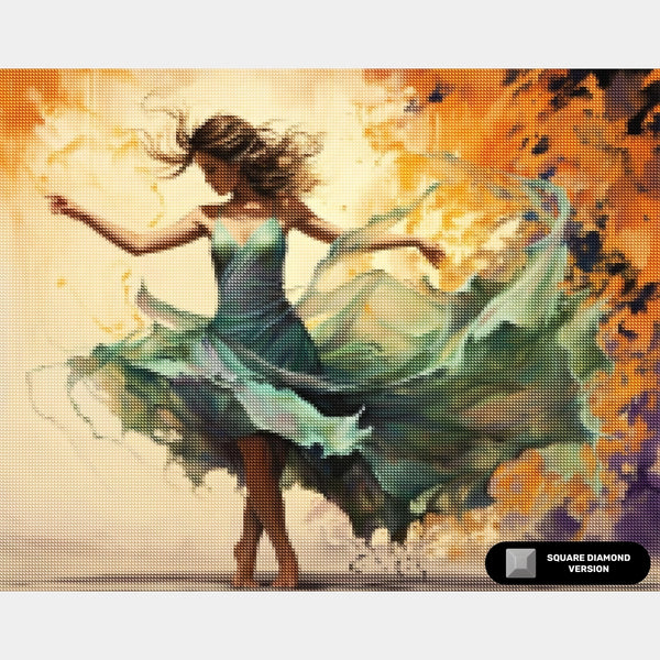 Dancer's Poise - Diamond Painting - Stor