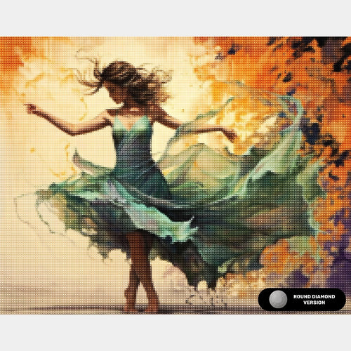 "Dancer's Poise - Diamond Painting - Grand Format"
