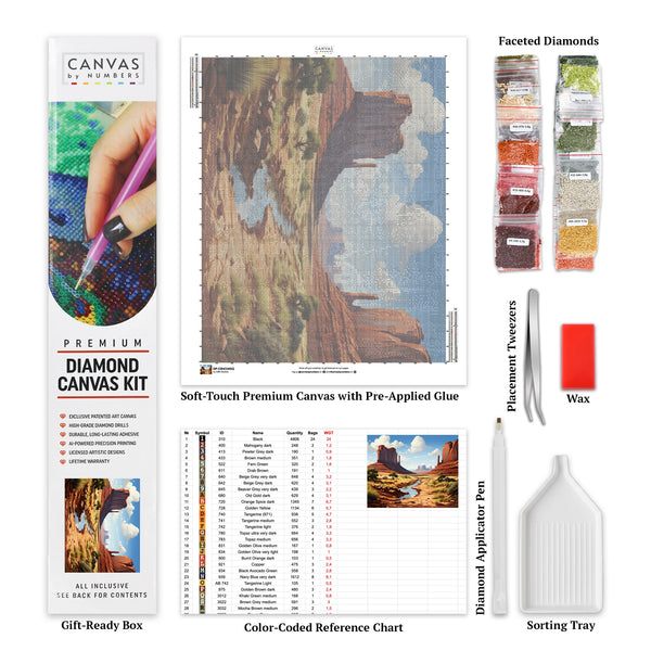 Monument Valley - Diamond Painting - Standardstorlek