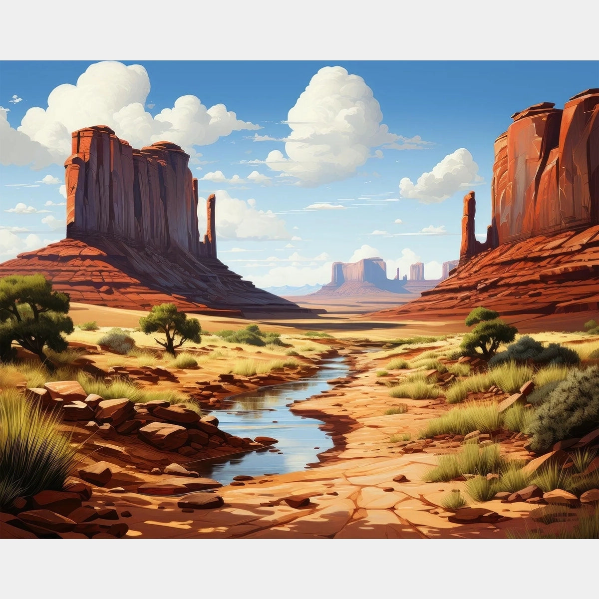 Monument Valley - Diamond Painting - Standardstorlek
