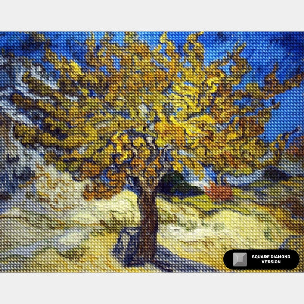 El Árbol de Morera en Otoño - Pintura de Diamante - Tamaño Estándar