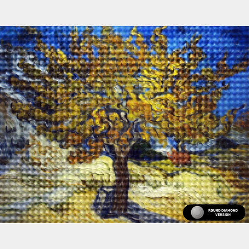 De Mulberry Boom in de Herfst - Diamond Painting - Standaardformaat