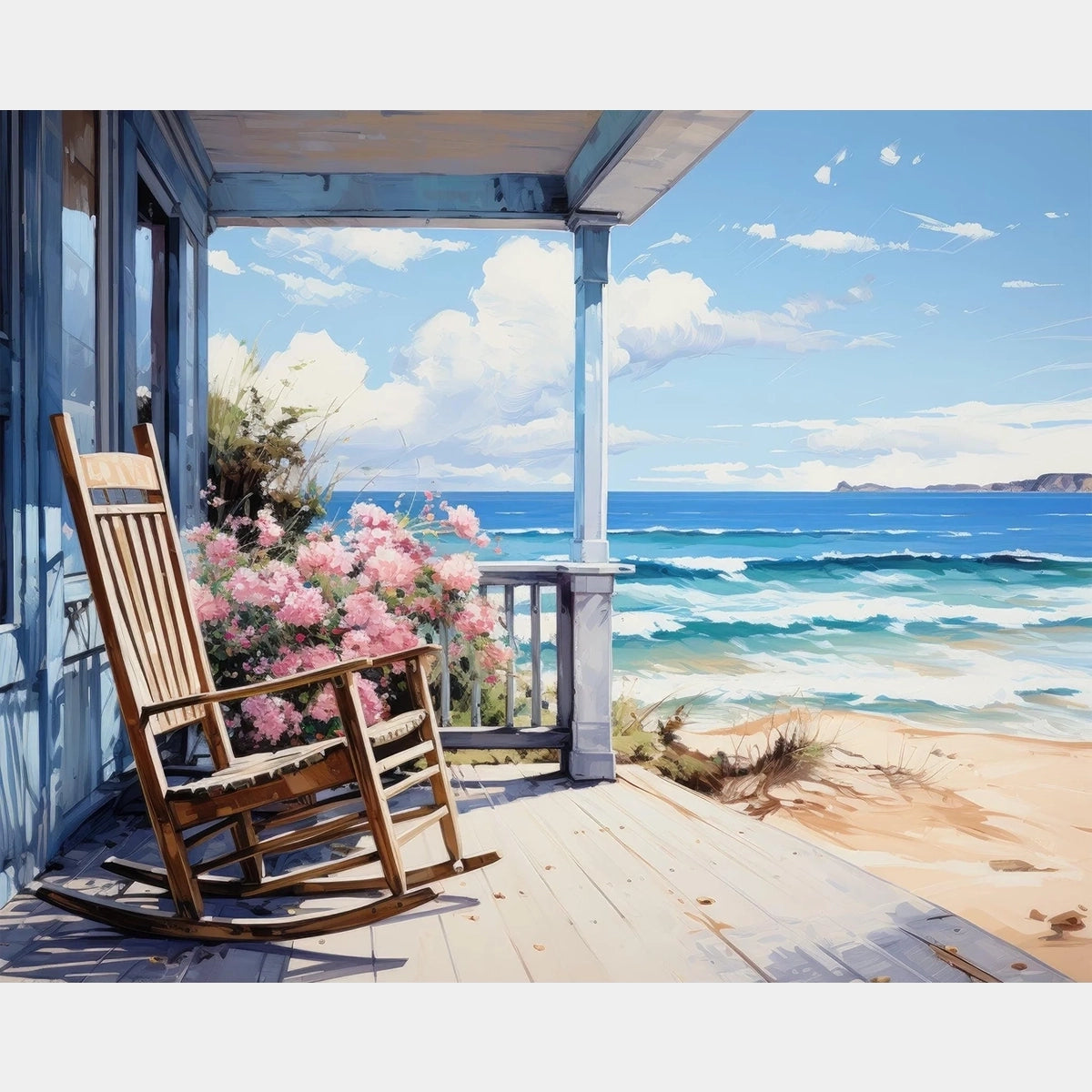 Coastal Calm Diamond Painting Kit - Seaside Sanctuary, image size:1200x1200