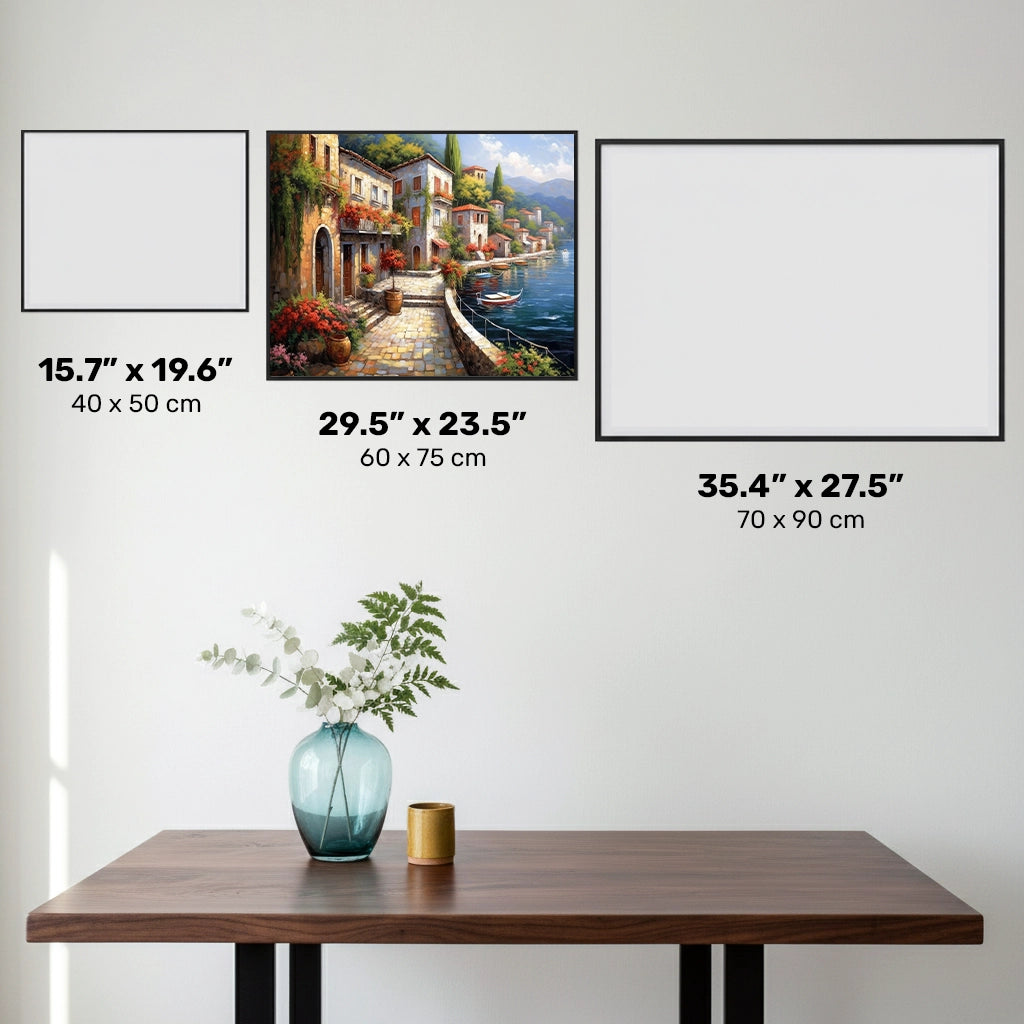 En promenad längs strandpromenaden - Diamond Painting Kit - Stor