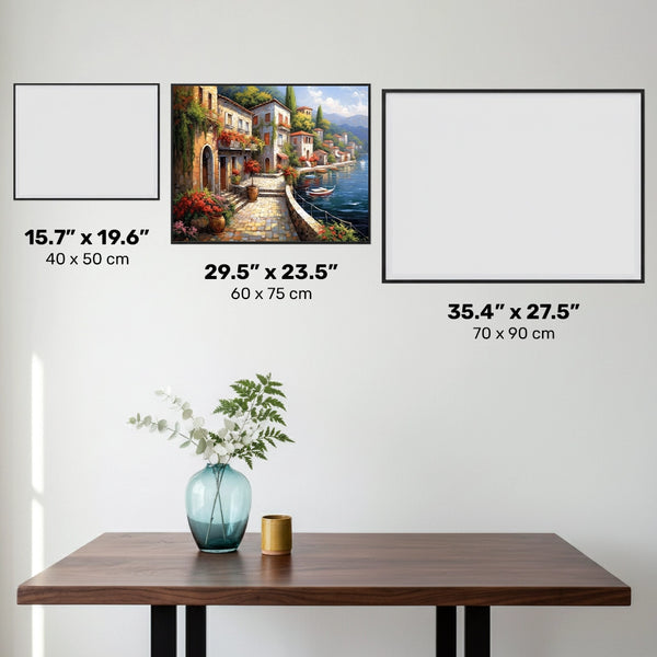 En promenad längs strandpromenaden - Diamond Painting Kit - Stor