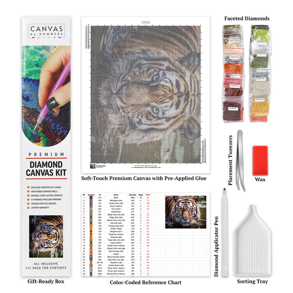 Gaze of the Wild - Tiger Diamond Painting - Large