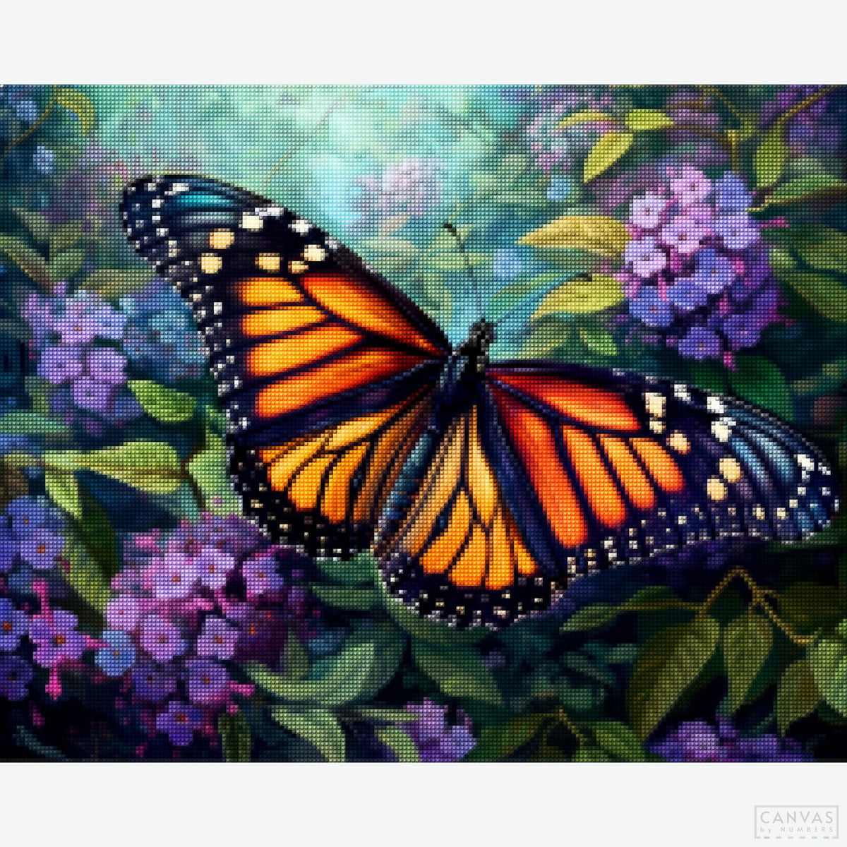 Nature's Elegance - Monarch Butterfly Diamond Painting-Experience the brilliance of DIY butterfly painting with Canvas by Number's Monarch Butterfly Diamond Painting Kit. Start your artistic painting today!-Canvas by Numbers