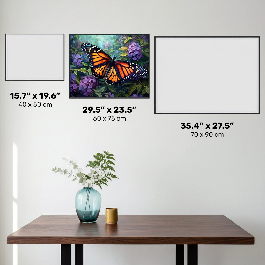 Farfalla Monarca - Pittura con Diamanti - Grande