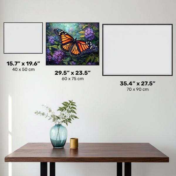 Farfalla Monarca - Pittura con Diamanti - Grande