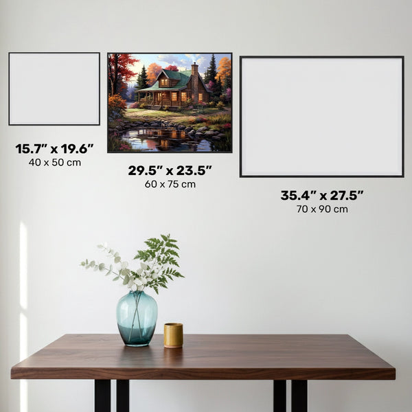 Lakeside Retreat - Landscape Diamond Painting - Large