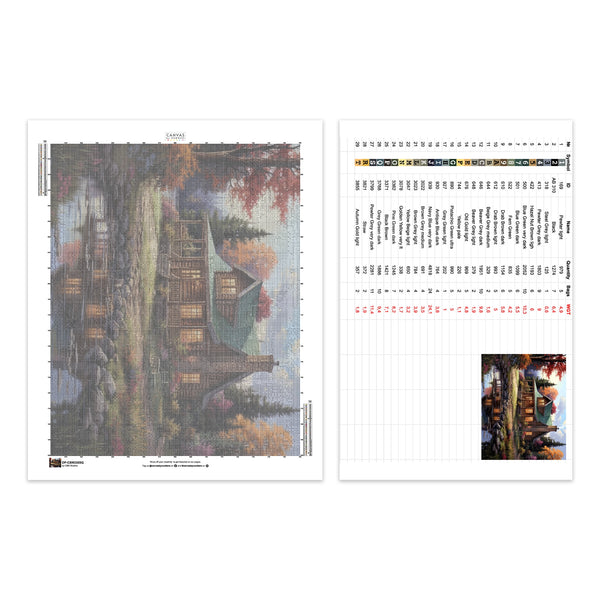 Lakeside Retreat - Landscape Diamond Painting - Large