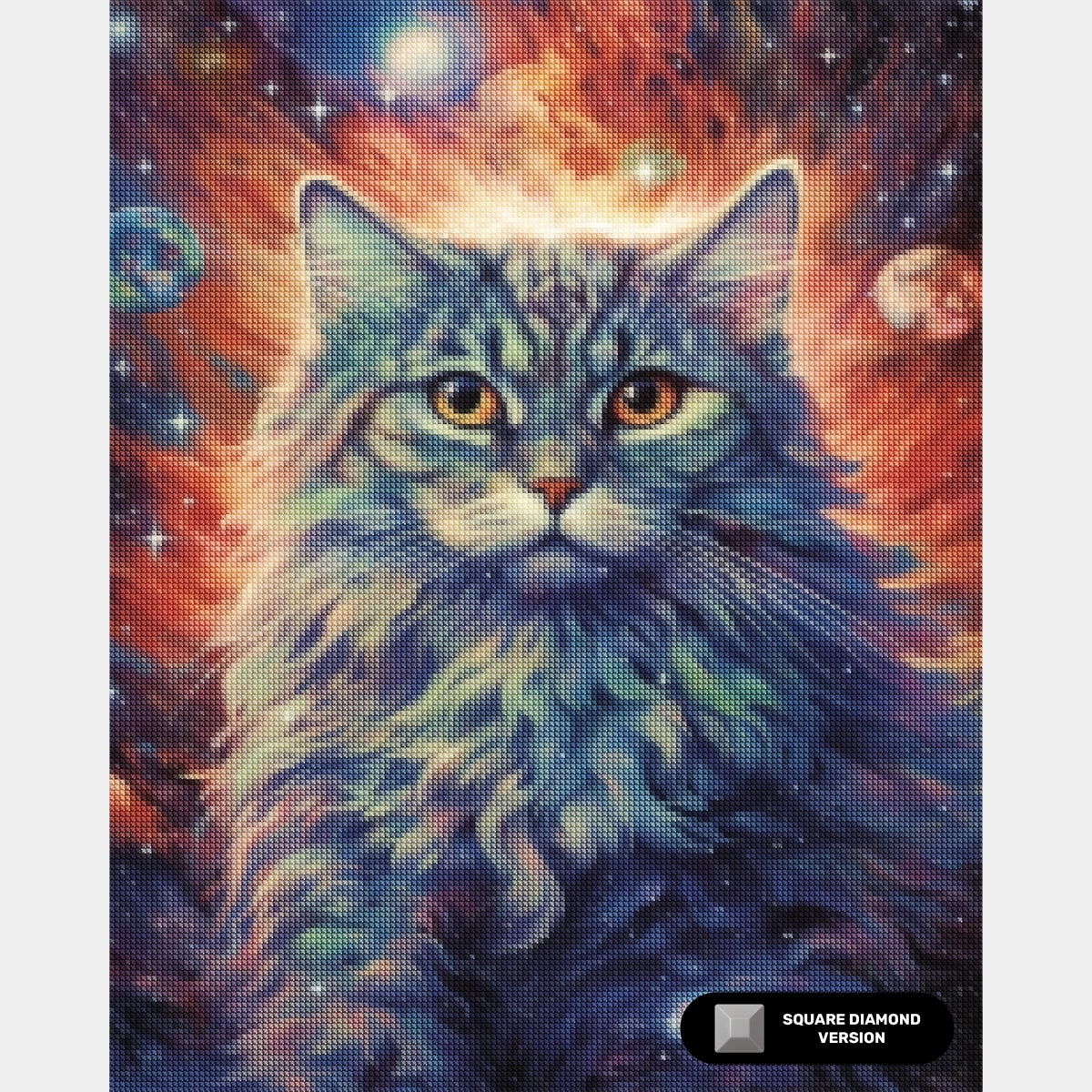 Feline Astral Soul - Cat Diamond Painting - Standard Size