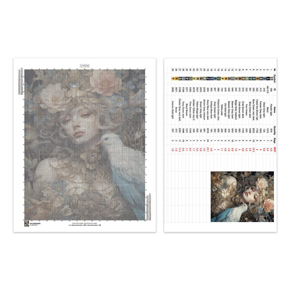 La Reina de las Plumas - Diamond Paintings - X-Large