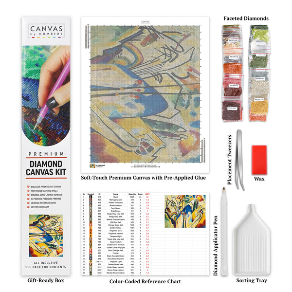 Komposition 4 - Diamantmålning - Standardstorlek