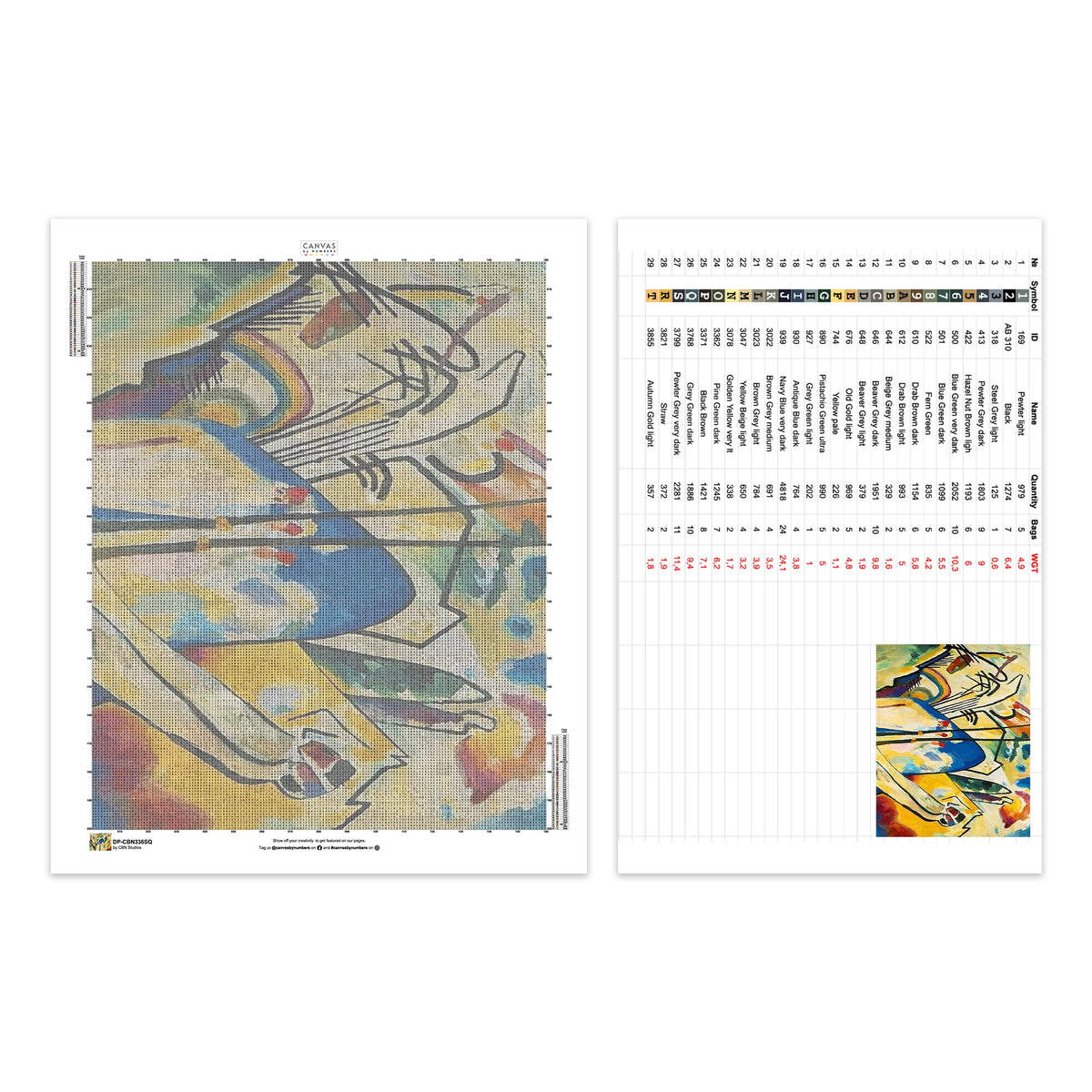 Komposition 4 - Diamantmålning - Standardstorlek