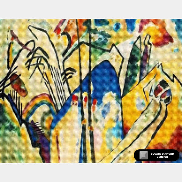 Komposition 4 - Diamantmålning - Standardstorlek