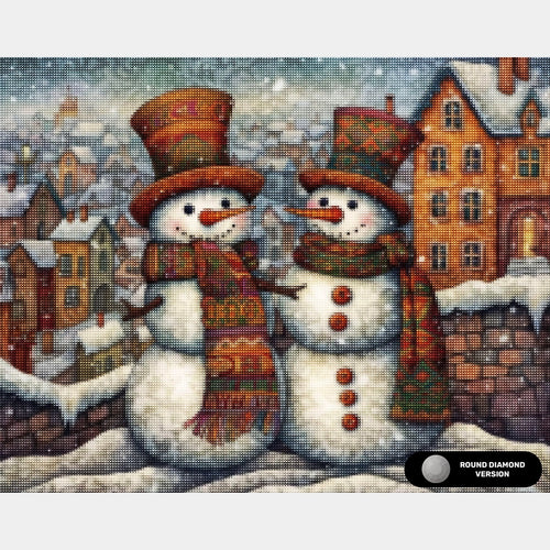 Zauberhafte Weihnachtszeit - Diamond Painting - Groß
