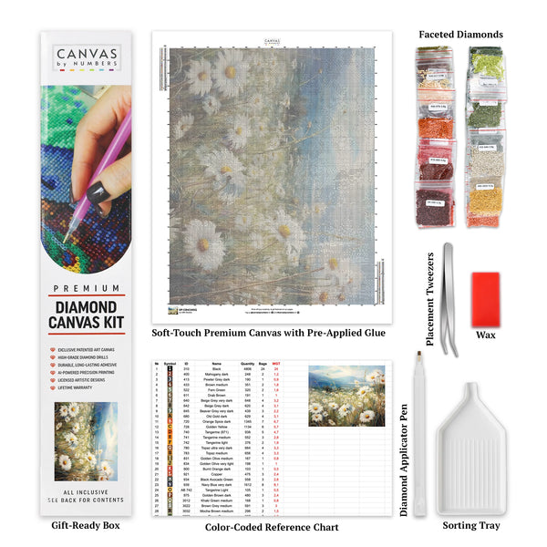 Daisy Meadows - Diamond Painting - Grande