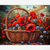 Radiant Poppies - Diamond Painting-Create a stunning poppy scene with the 