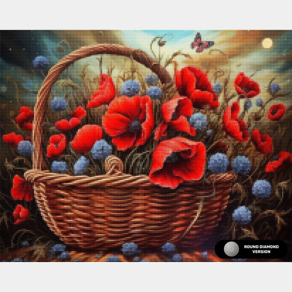 Radiant Poppies - Diamond Painting - Large