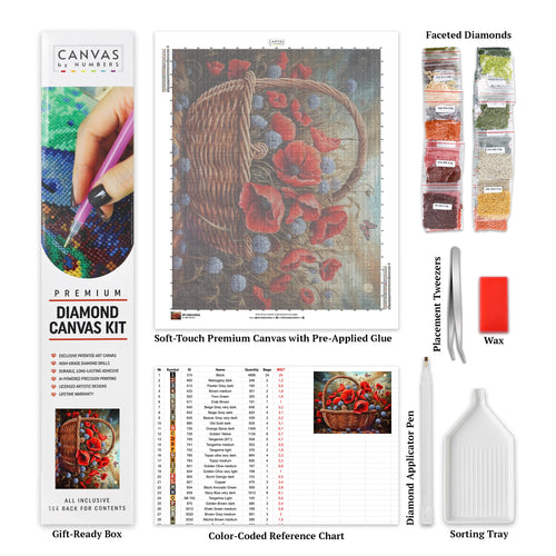 Coquelicots Radieux - Diamond Painting - Grand Format