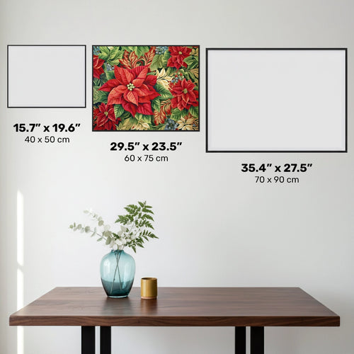 Poinsettias - Diamond Painting - Grande