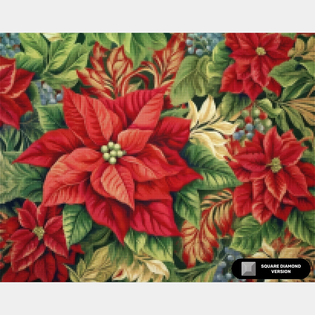Poinsettias - Diamond Painting - Grande