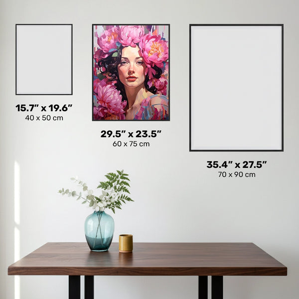 Belleza - Peonías Rosadas - Pintura de Diamante para Mujer - Grande