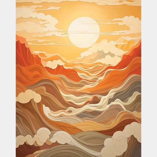 Sunkissed Waters - Diamond Painting - Dimensione Standard