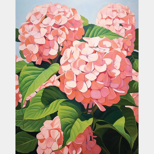 Hortensias - Diamond Painting - Grand format