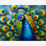 Royal Peacock Painting - Diamond Painting-Bring elegance to life with the 