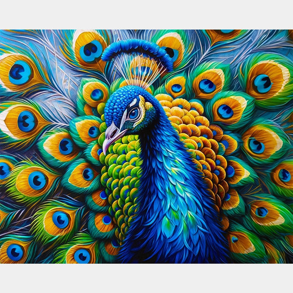 Royal Peacock Painting - Diamond Painting - X-Large