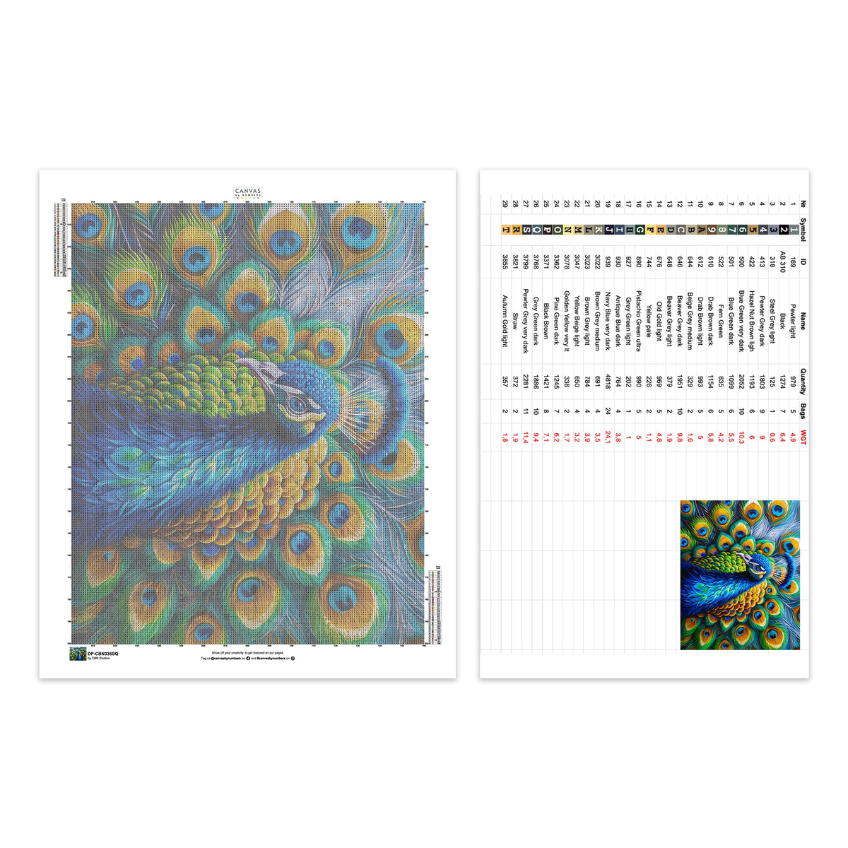 Royal Peacock Painting - Diamond Painting - X-Large