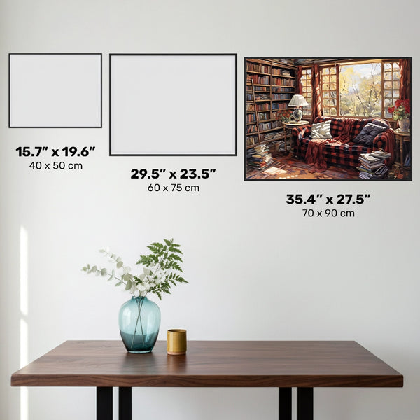 Reader's Haven - Un Diamante de Pintura de Estantería - X-Large