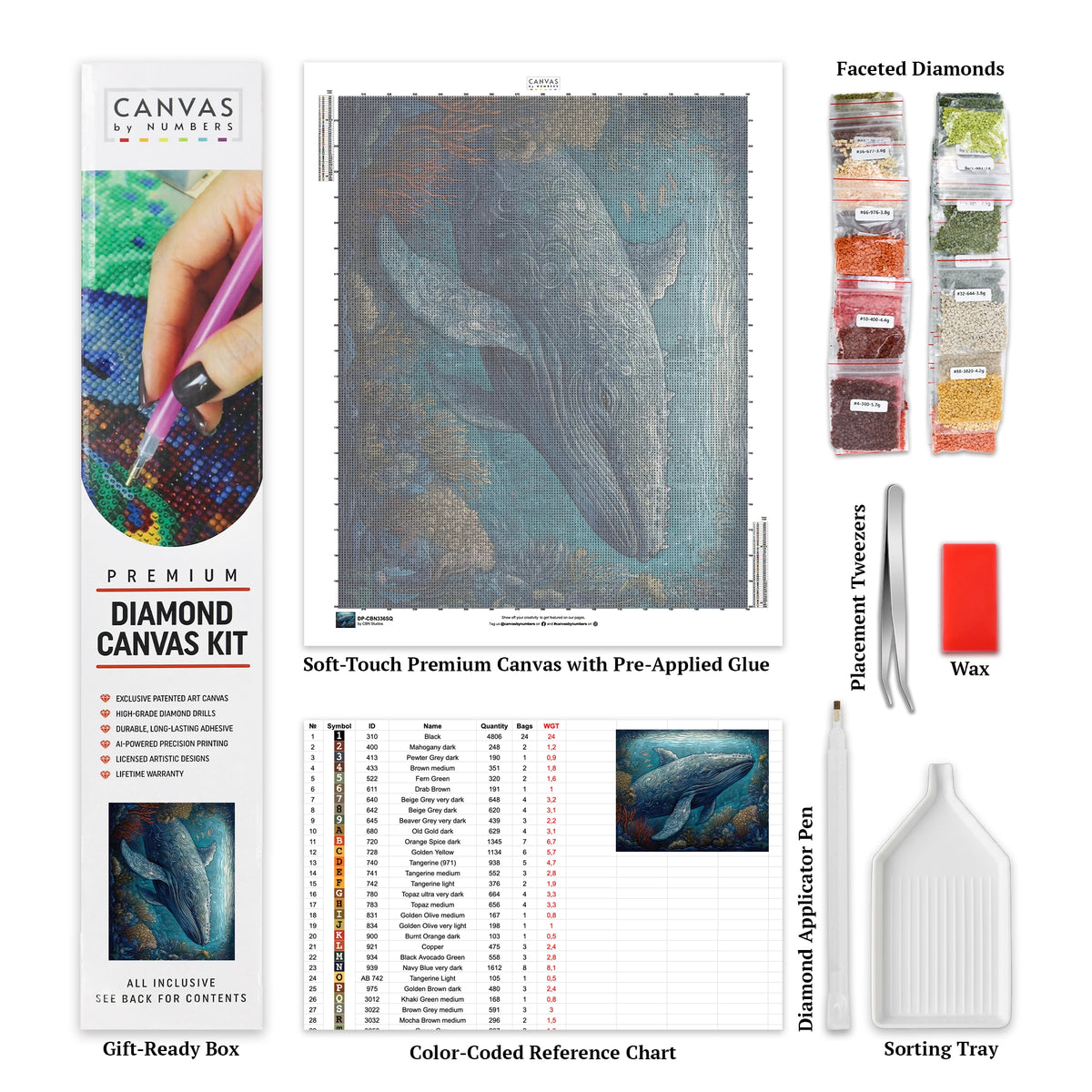 Knölval - Diamantmålning - Stor