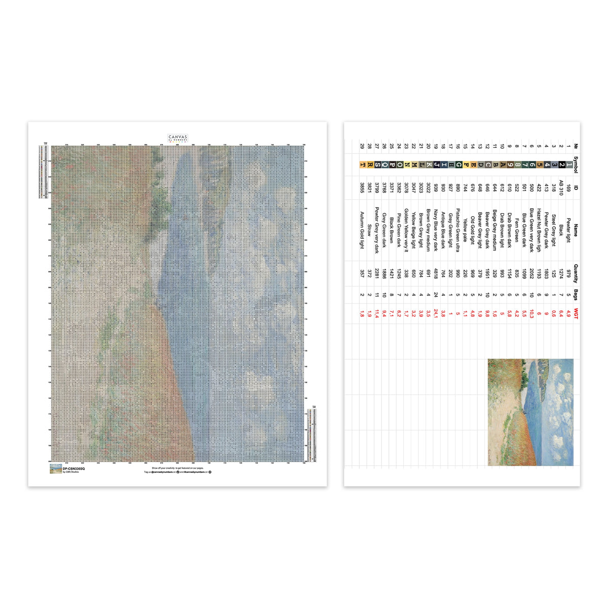 "Sentiero nei campi di grano a Pourville - Diamond Painting - Grande"