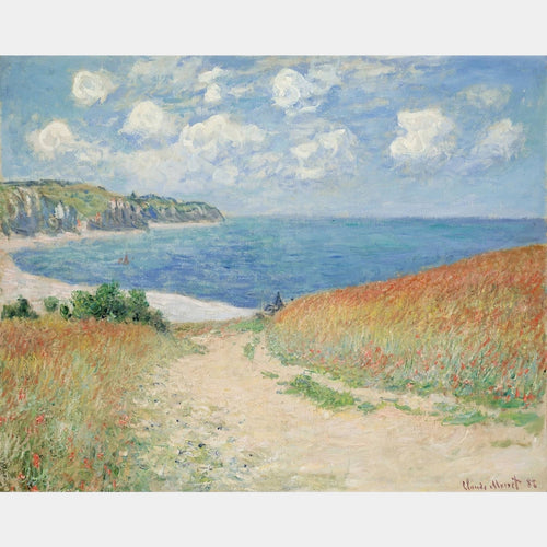 Camino en los campos de trigo en Pourville - Pintura de Diamantes - Grande