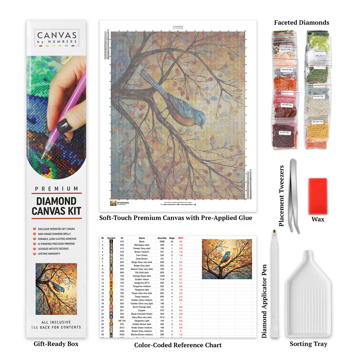 Eastern Bluebird Diamond Painting Kit - Large