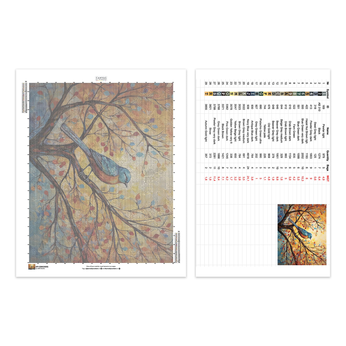 Eastern Bluebird Diamond Painting Kit - Large