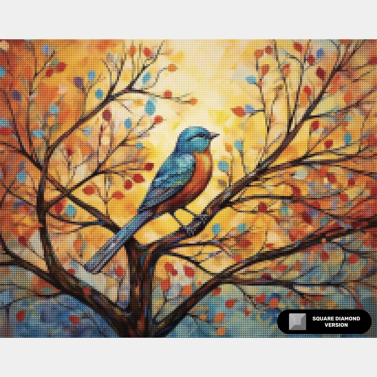 Eastern Bluebird Diamond Painting Kit - Large