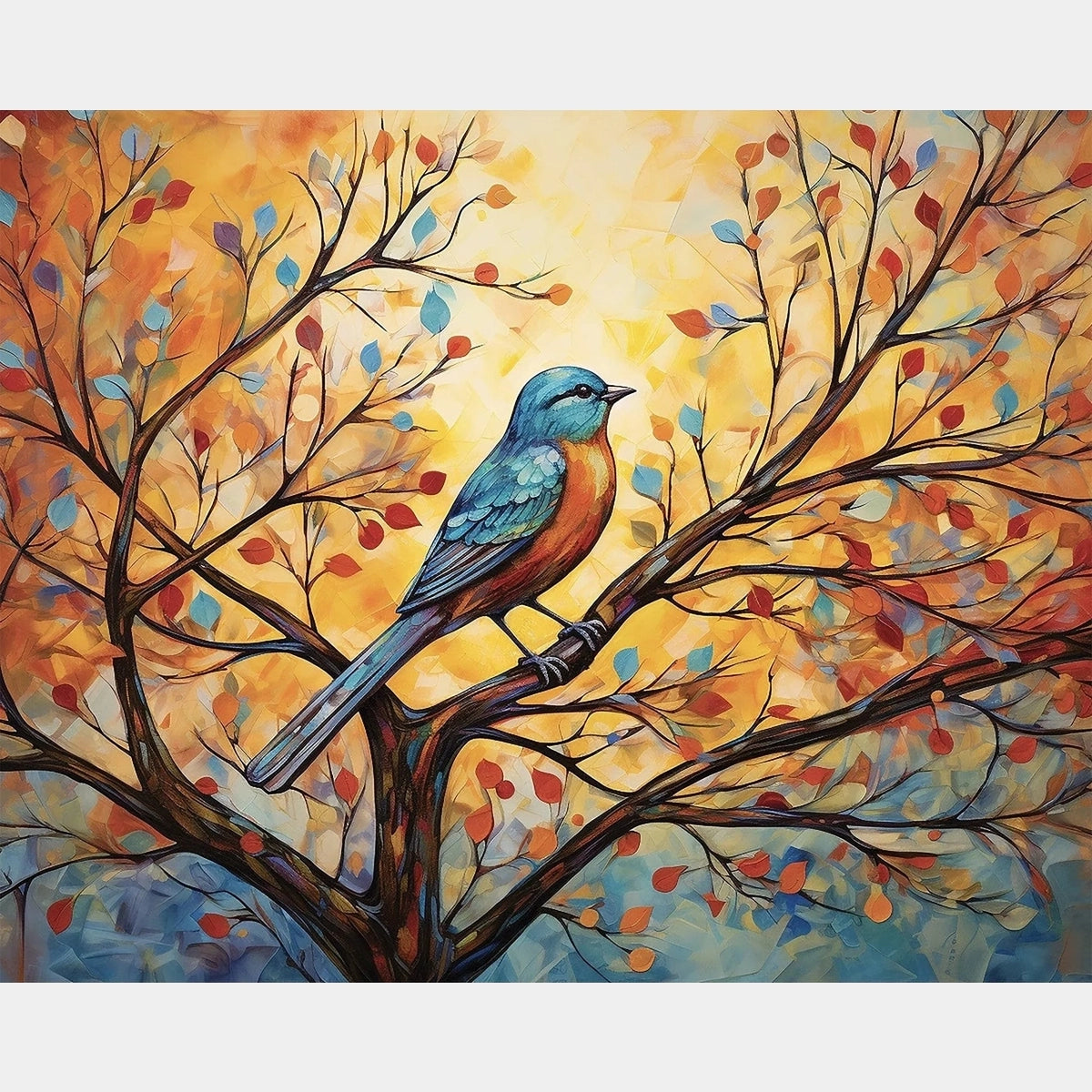 Eastern Bluebird Diamond Painting Kit - Large