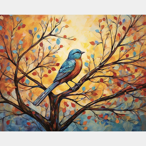 Kit di Diamond Painting Eastern Bluebird - Grande