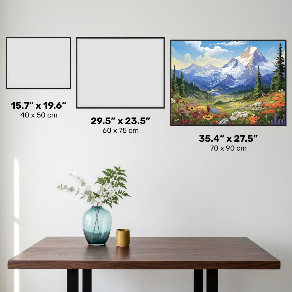 Mountain Bloom Valley - Diamond Painting - X-Large