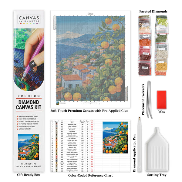 Citrus Coast - Pintura de Diamante de Paisaje - Grande