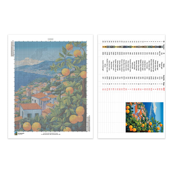 Citrus Coast - Pintura de Diamante de Paisaje - Grande