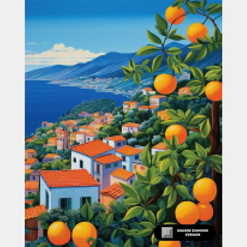 Citrus Coast - Landscape Diamond Painting - Large