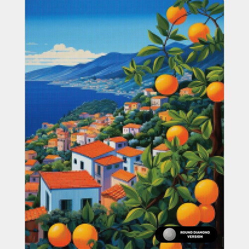 Citrus Coast - Landscape Diamond Painting - Large