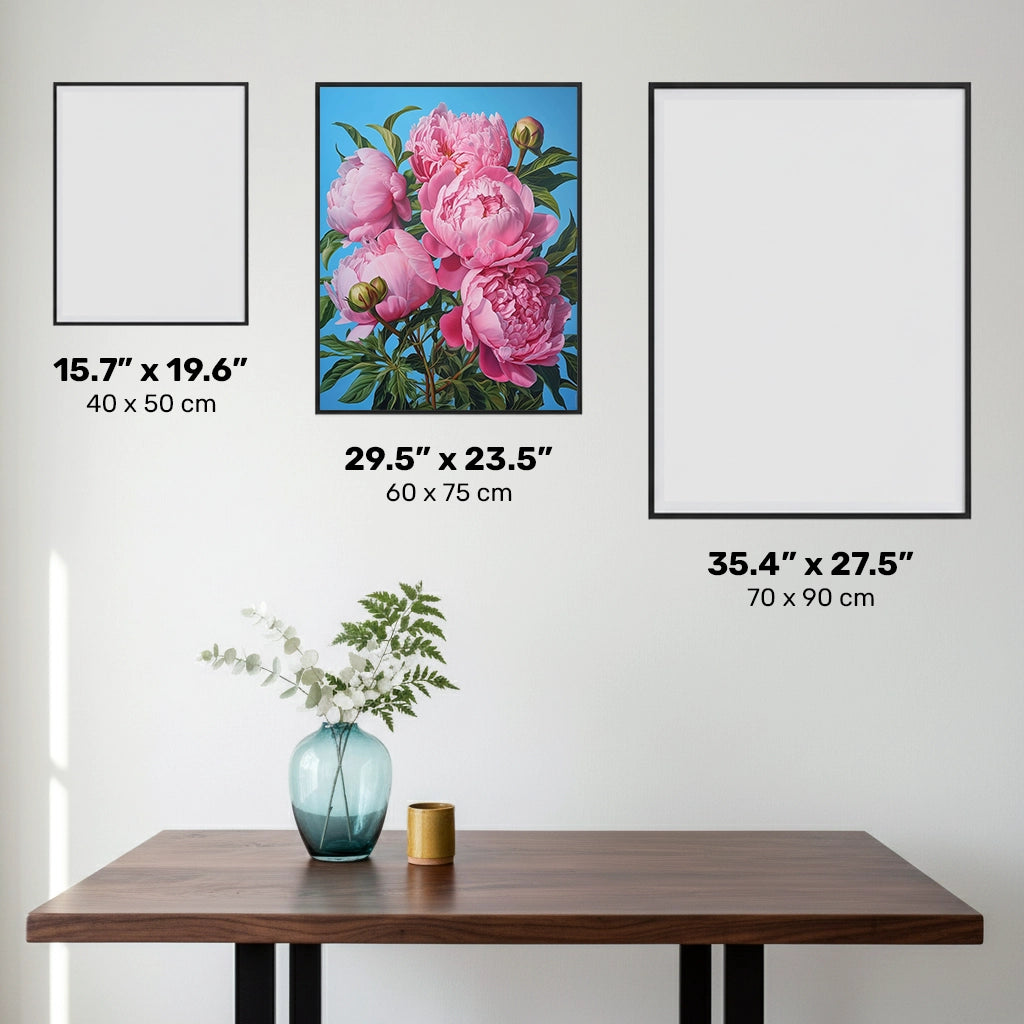Pink Peonies - Diamond Painting - Stor