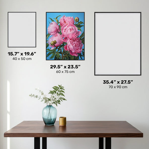 Pink Peonies - Diamond Painting - Stor
