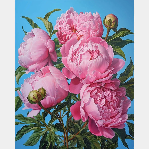 Pink Peonies - Diamond Painting - Large
